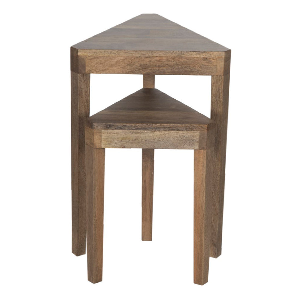 Hals Mango Wood Set of 2 Side Table
