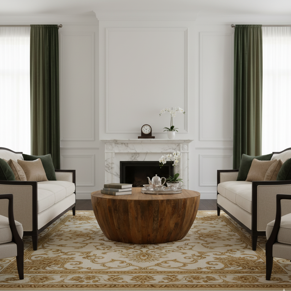 Hampton Mango Wood Round Coffee Table
