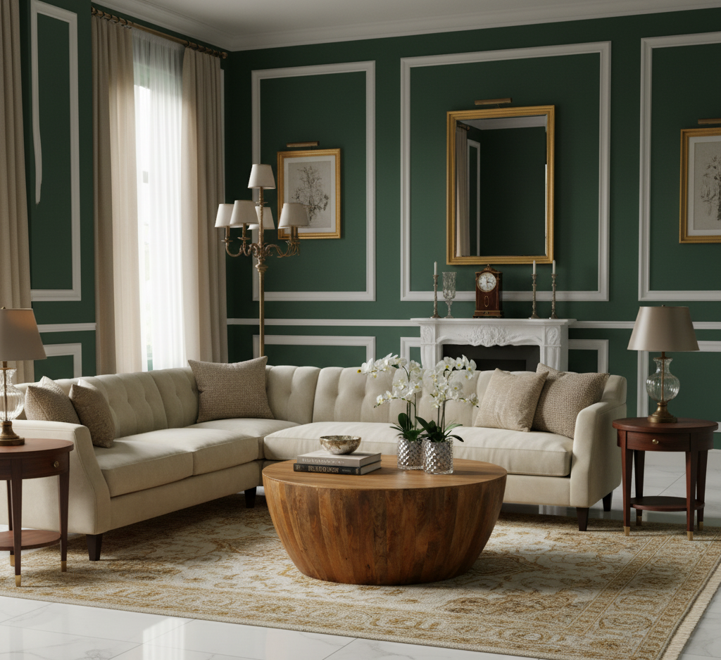 Hampton Manog Wood Round Coffee Table