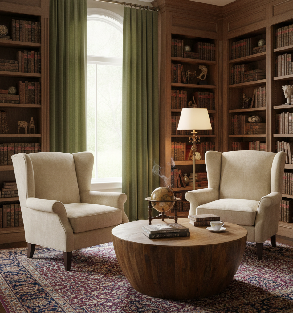Hampton Manog Wood Round Coffee Table