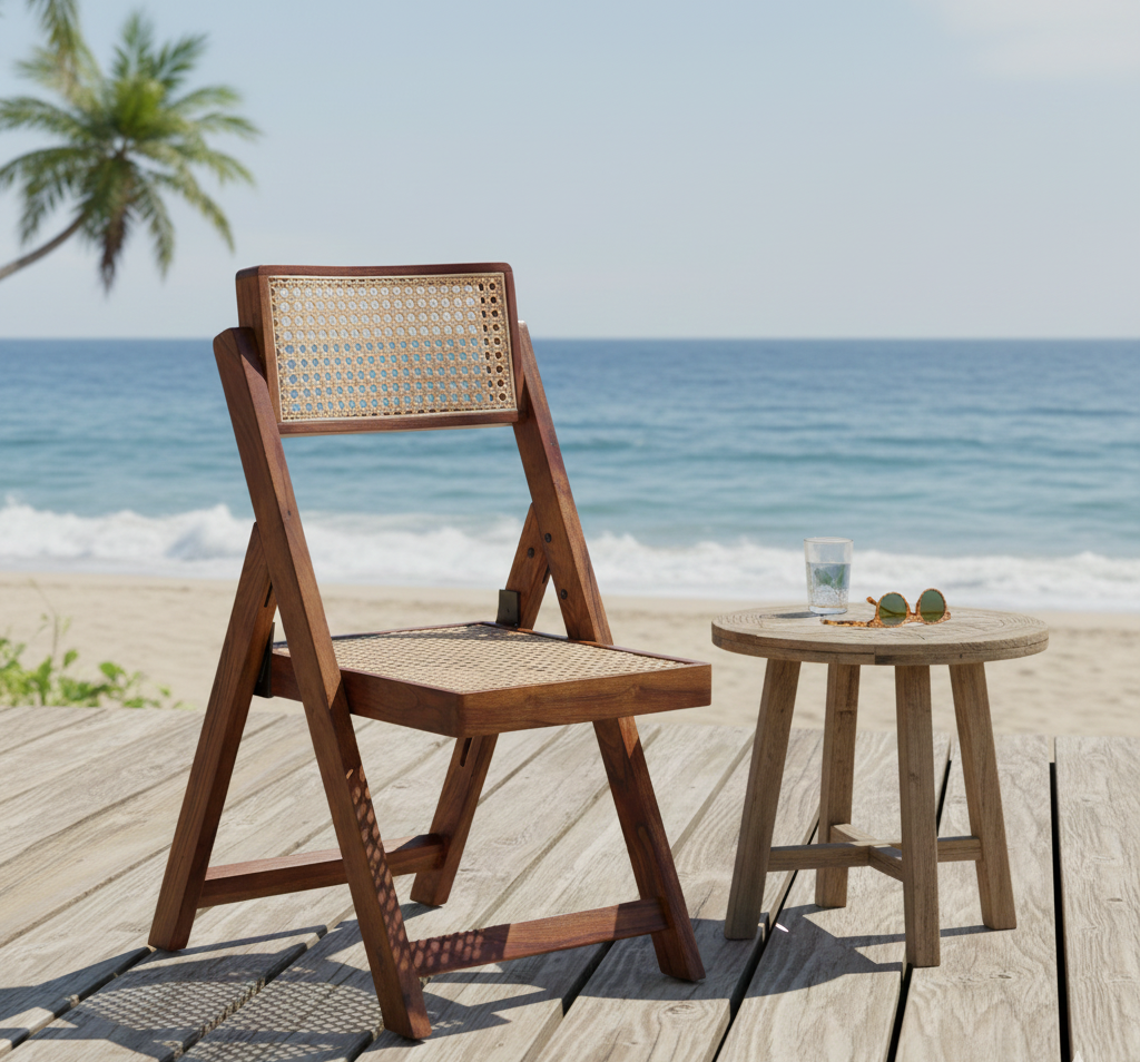 Havana Rattan Folding Chair