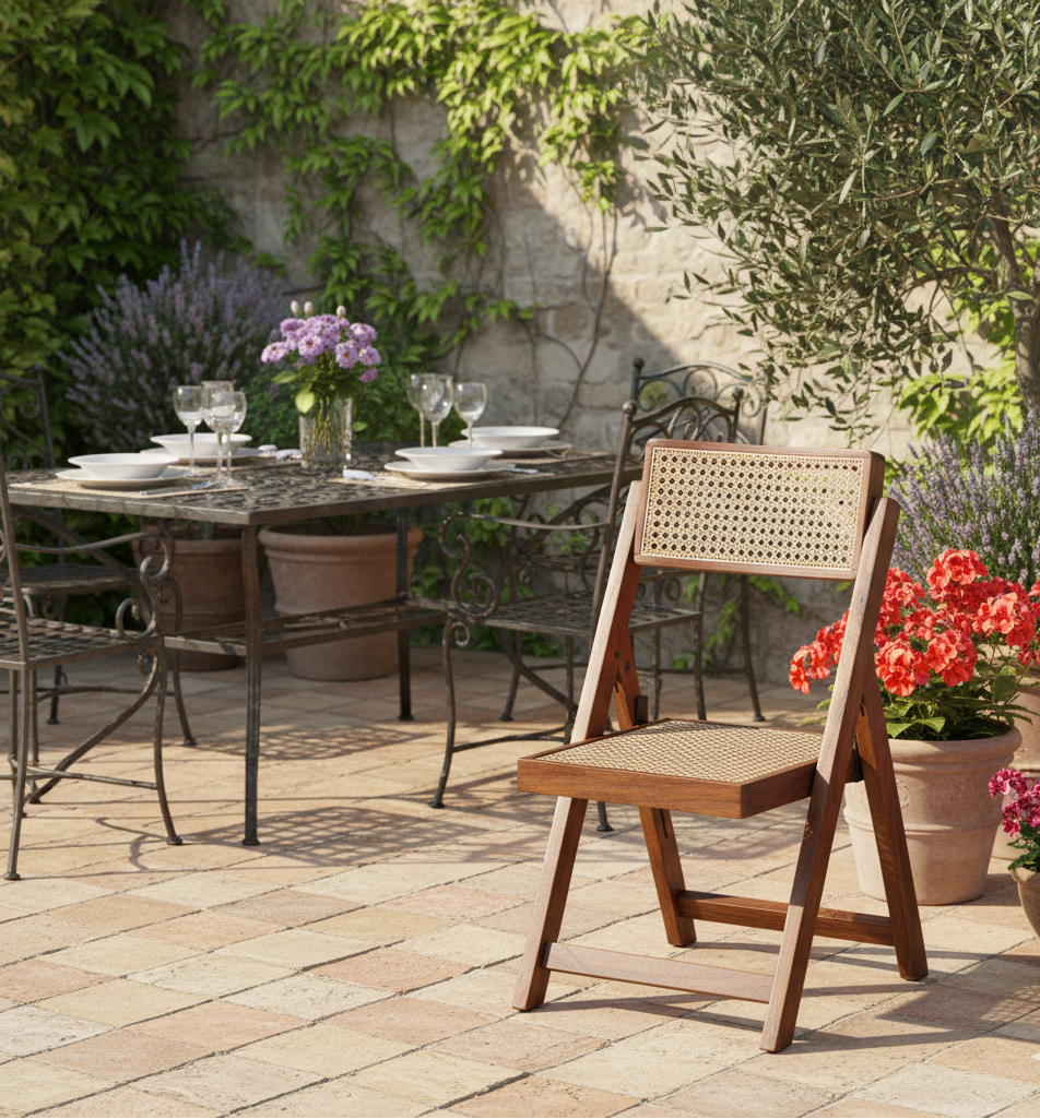 Havana Rattan Folding Chair