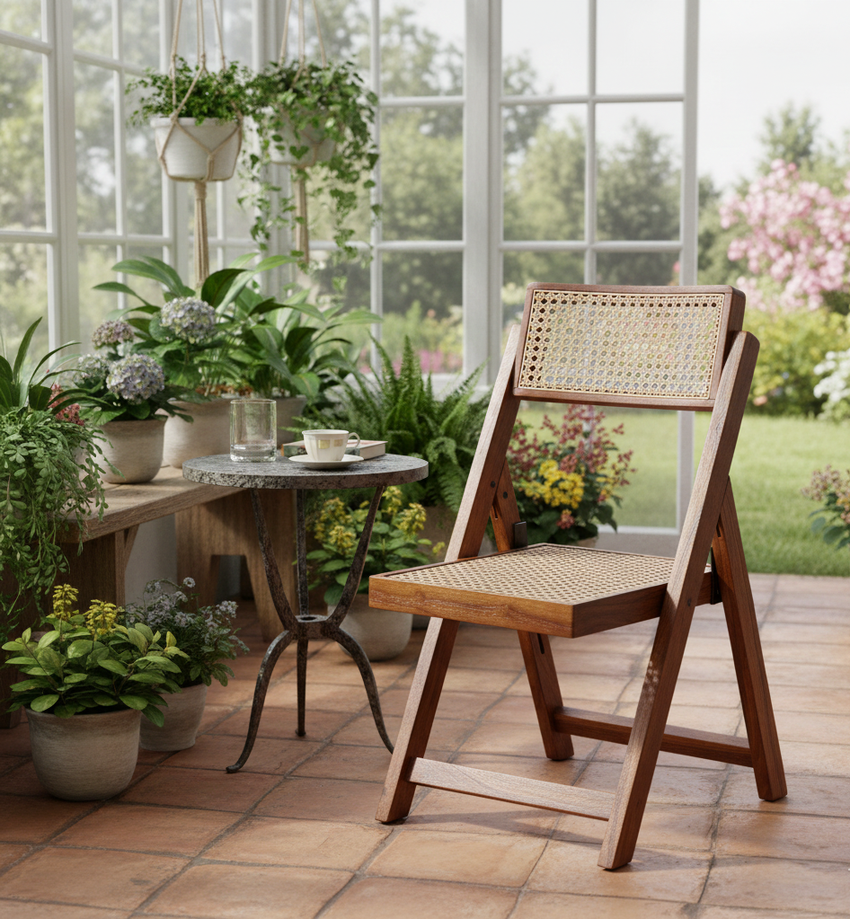 Havana Rattan Folding Chair