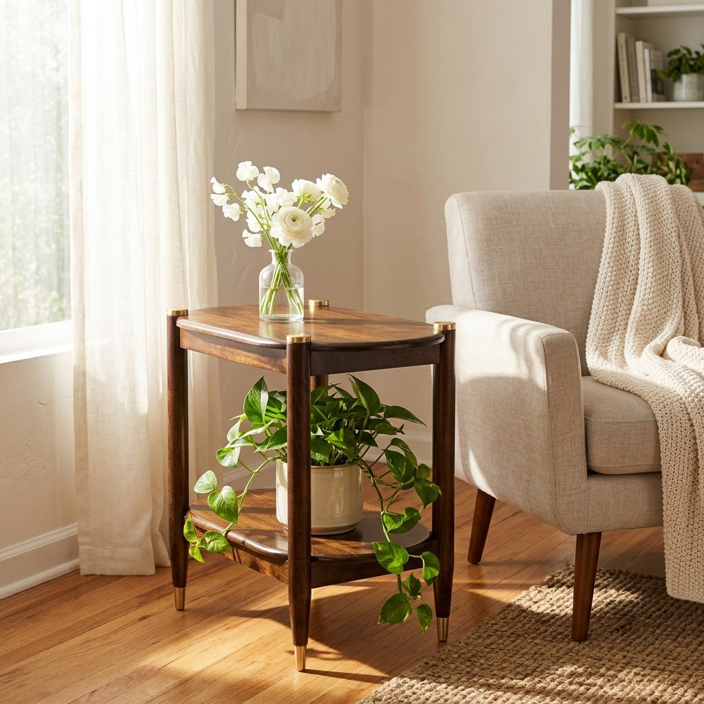 Helsinki Mango Wood Side Table