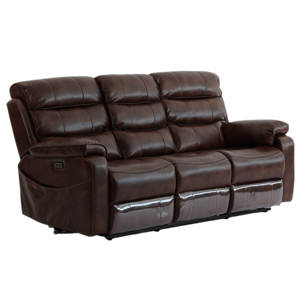 Hudson Fabric Comfort Recliner - Apollo Nappa Brown