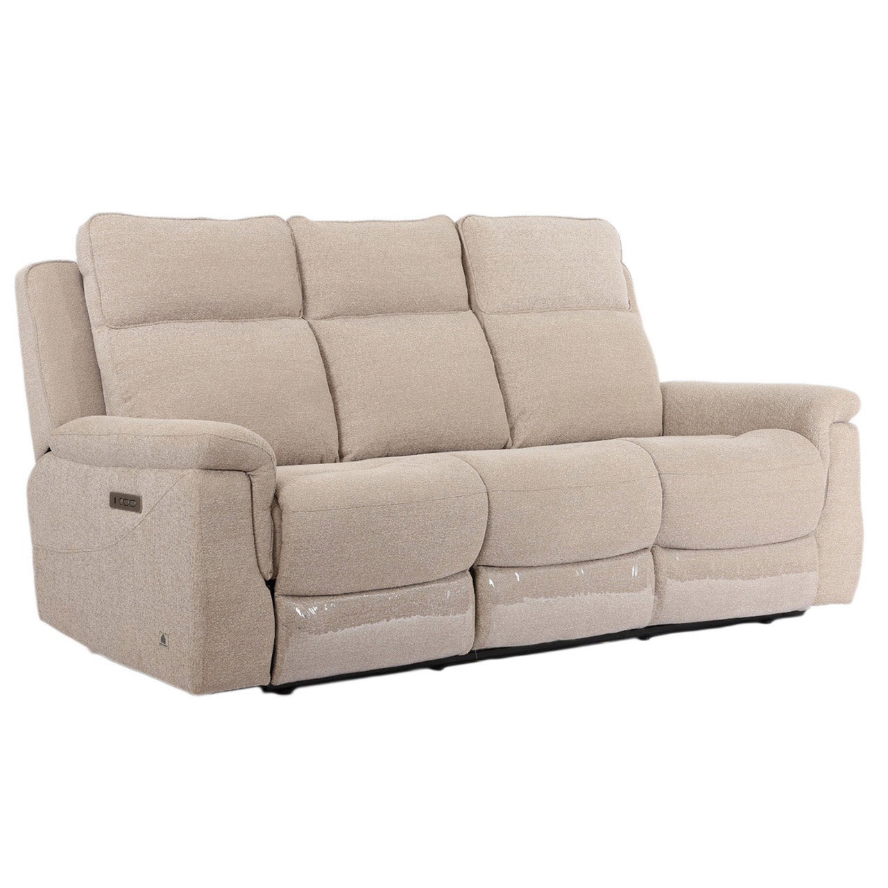 Hudson Fabric Comfort Recliner Sofa - Beige