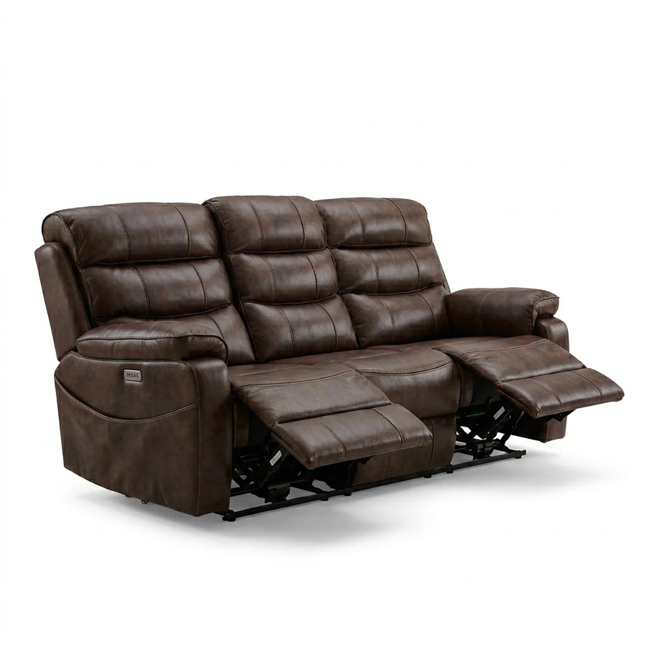 Hudson Fabric Comfort Recliner - Apollo Nappa Brown