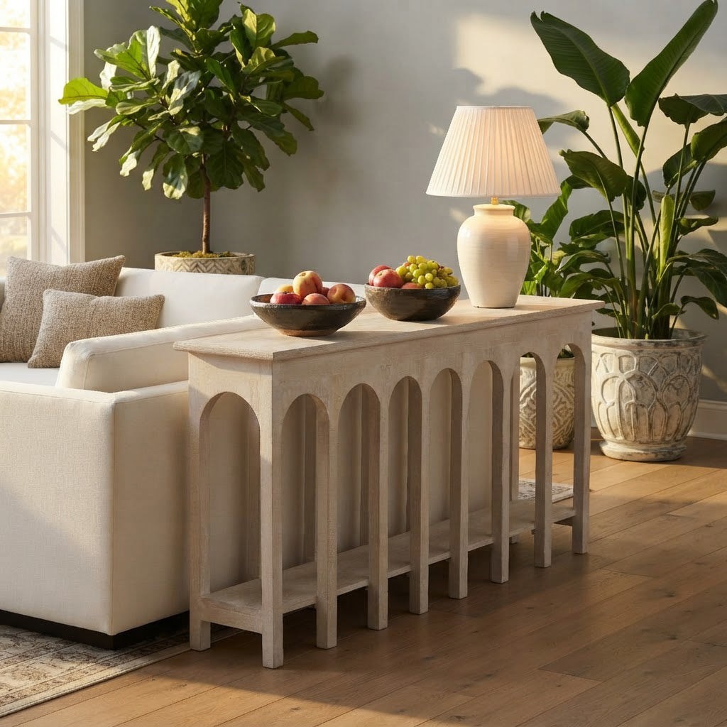 Jharokha Mango Wood Console Table