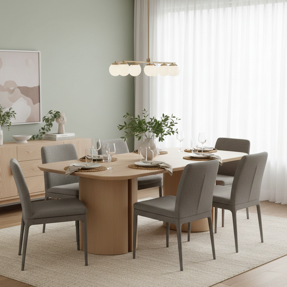 Kaden Mango Wood Rectangular Dining Table