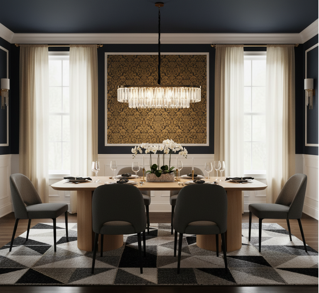 Kaden Mango Wood Rectangular Dining Table