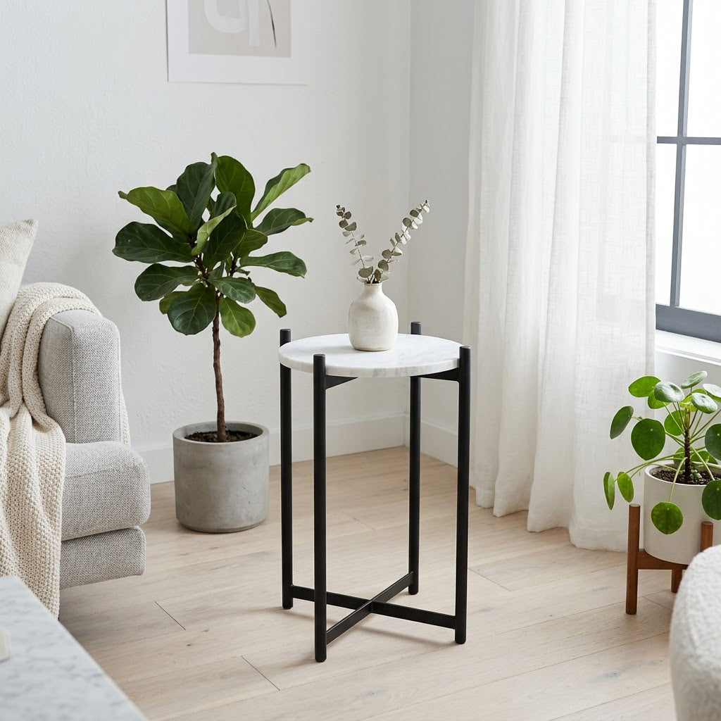 Kaia Marble Top Side Table