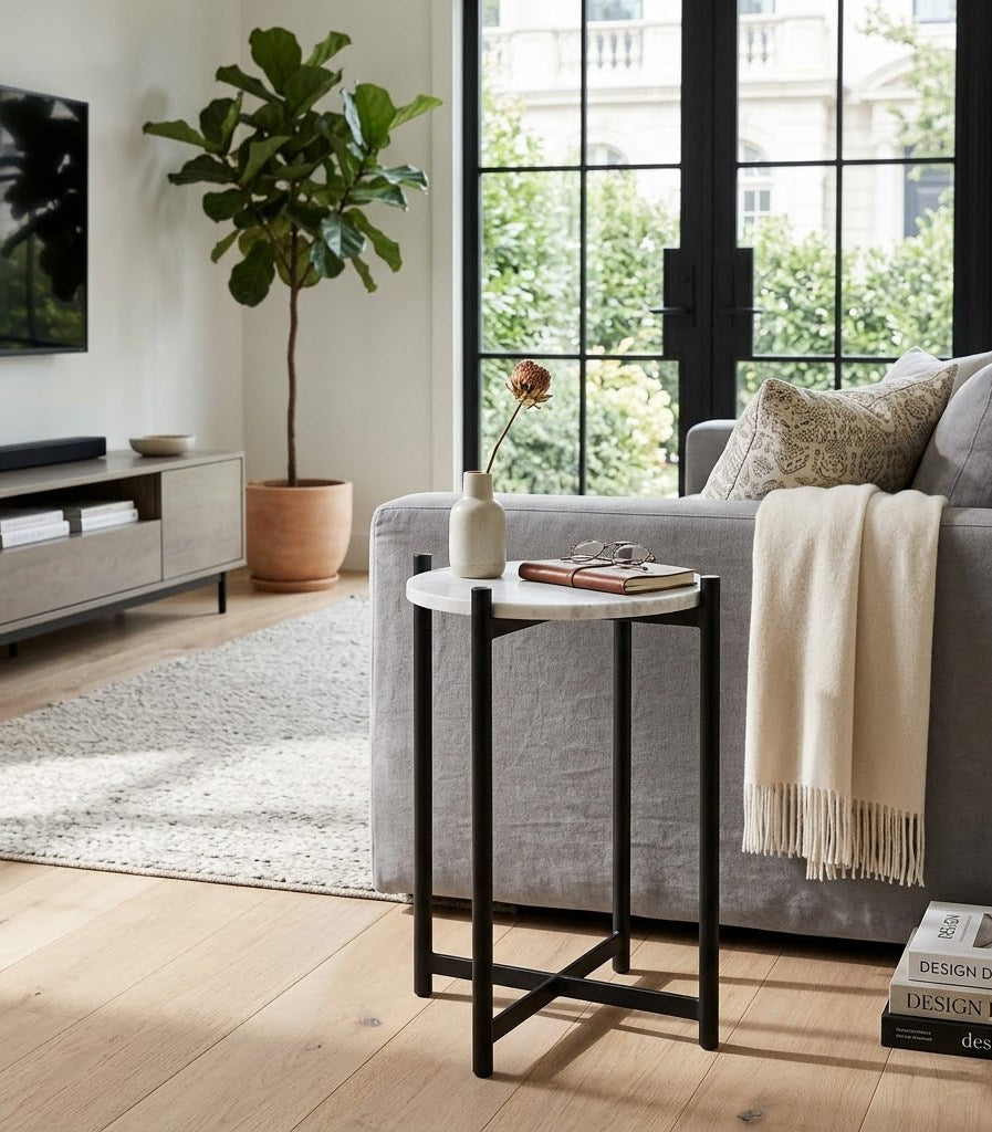 Kaia Marble Top Side Table