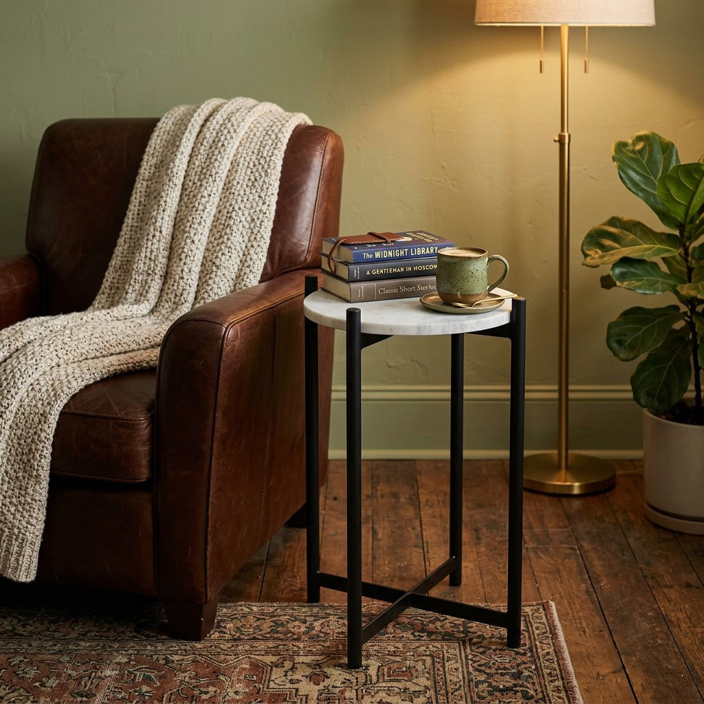 Kaia Marble Top Side Table