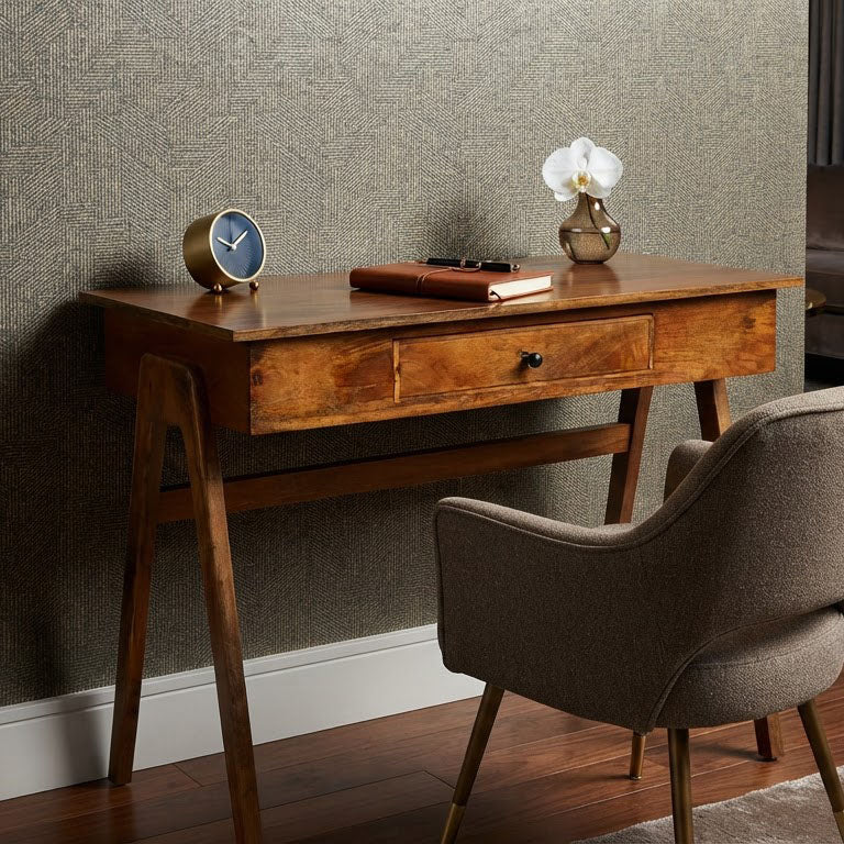 Kalai Mango Wood 1 Drawer Desk