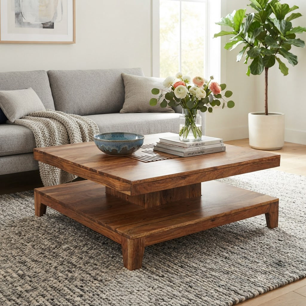 Kavish Acacia Wood Coffee Table