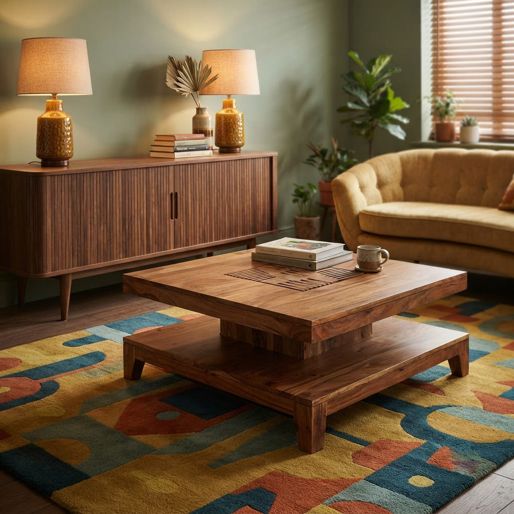 Kavish Acacia Wood Coffee Table
