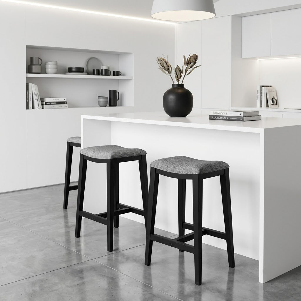 Kent Counter Stool With Fabric Upholstery Seat