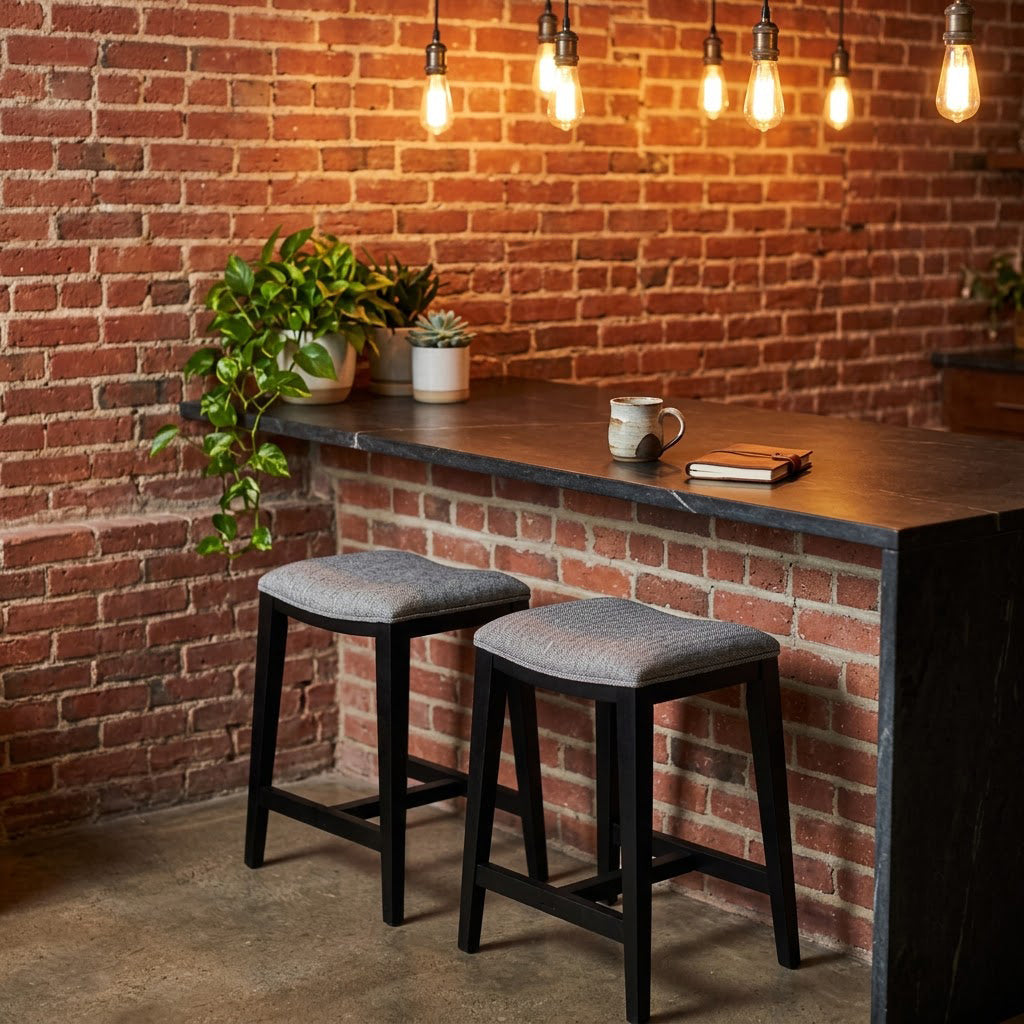 Kent Counter Stool With Fabric Upholstery Seat