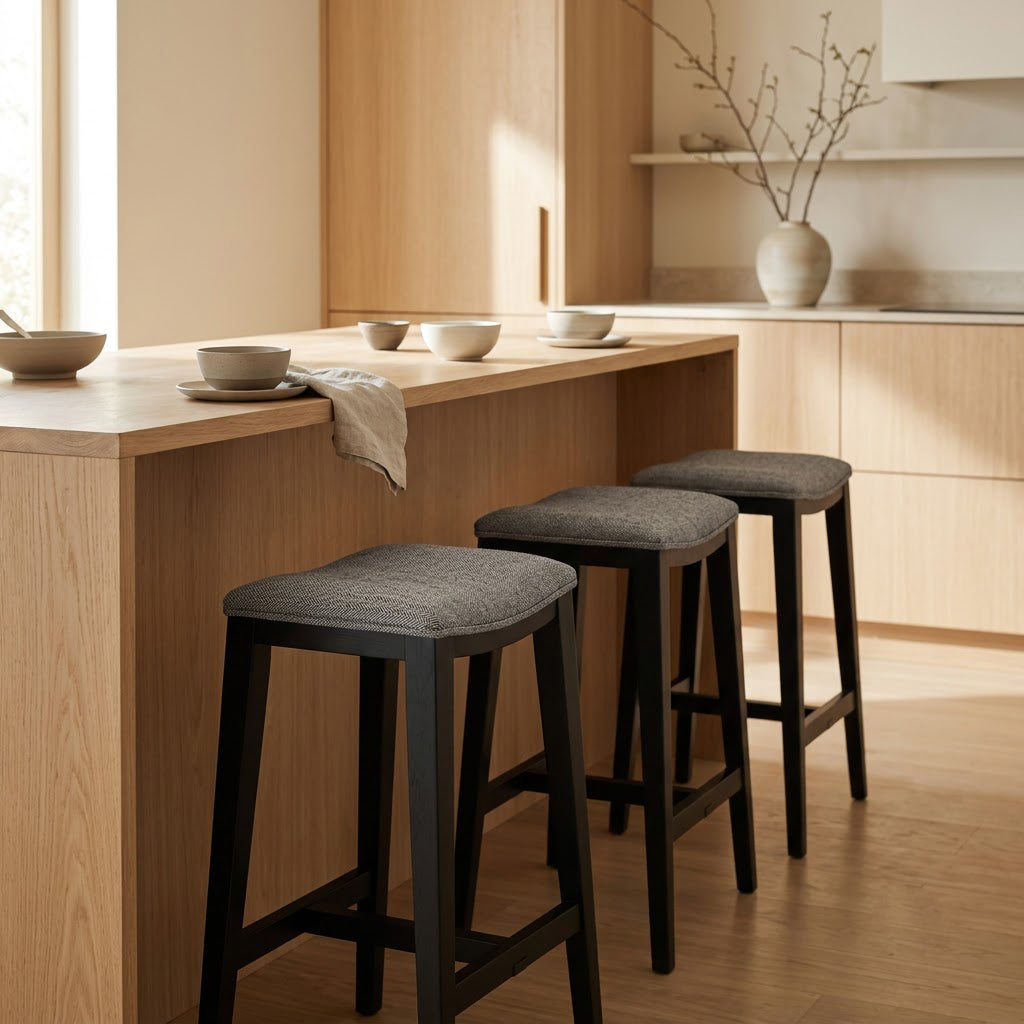 Kent Counter Stool With Fabric Upholstery Seat