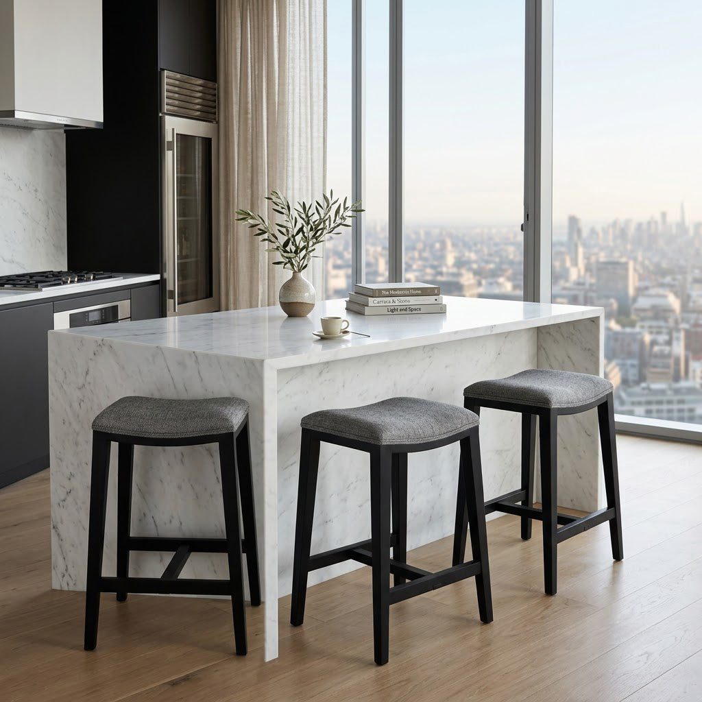 Kent Counter Stool With Fabric Upholstery Seat