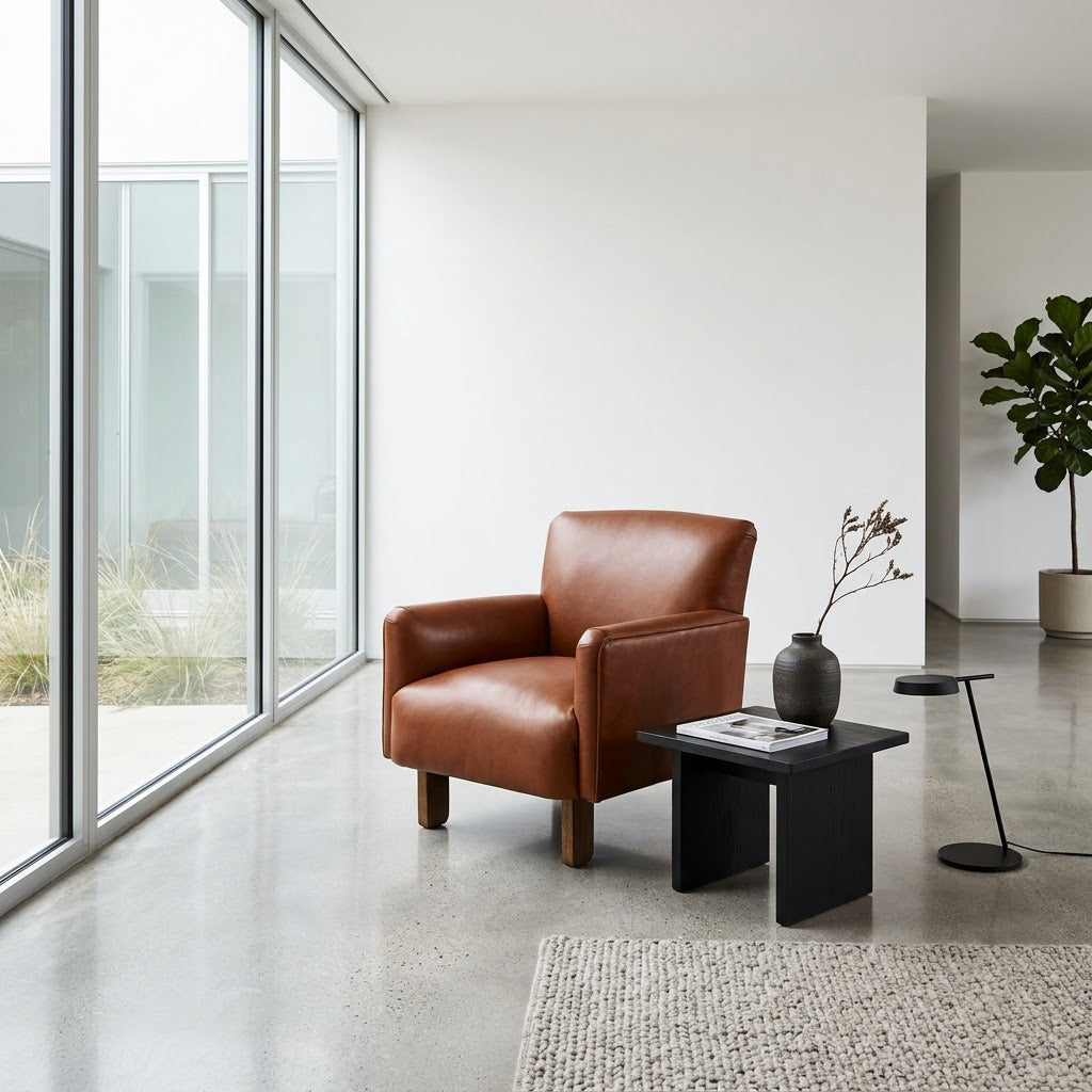 Kevin Leather Armchair - Sofic Galaxy Leather