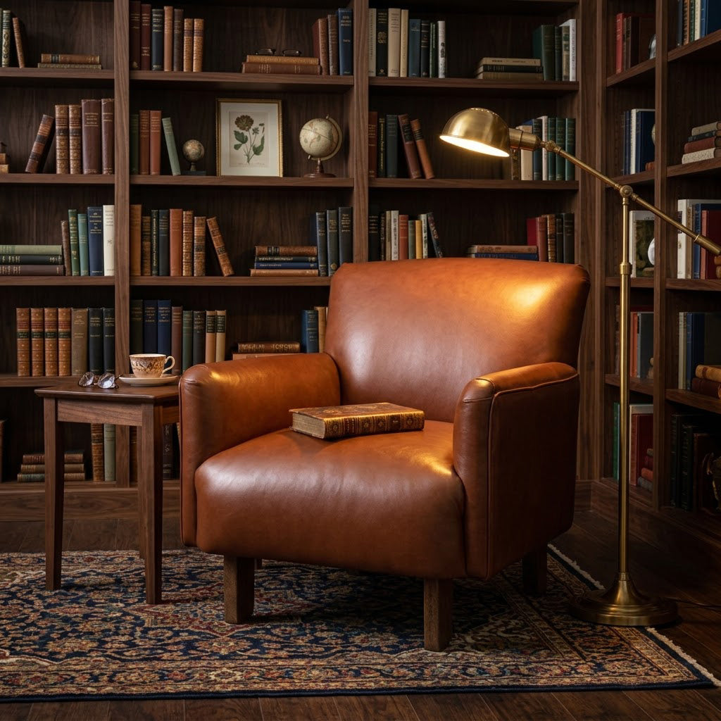 Kevin Leather Armchair - Sofic Galaxy Leather