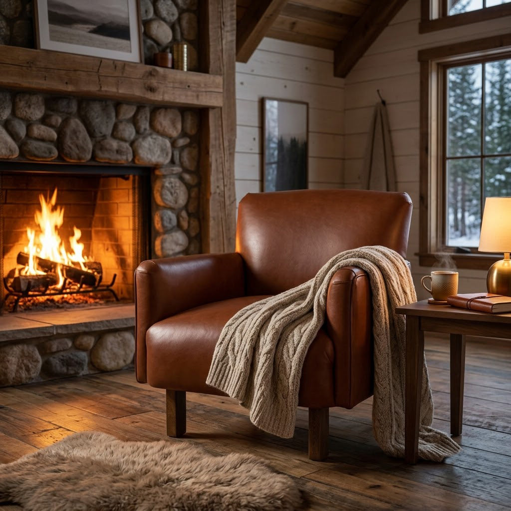 Kevin Leather Armchair - Sofic Galaxy Leather