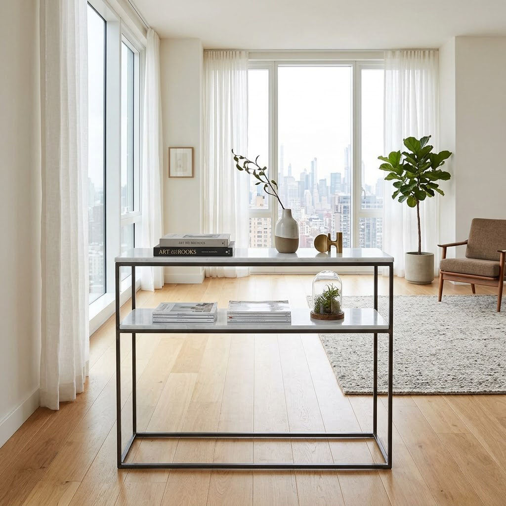 Keywest Marble Top Console Table