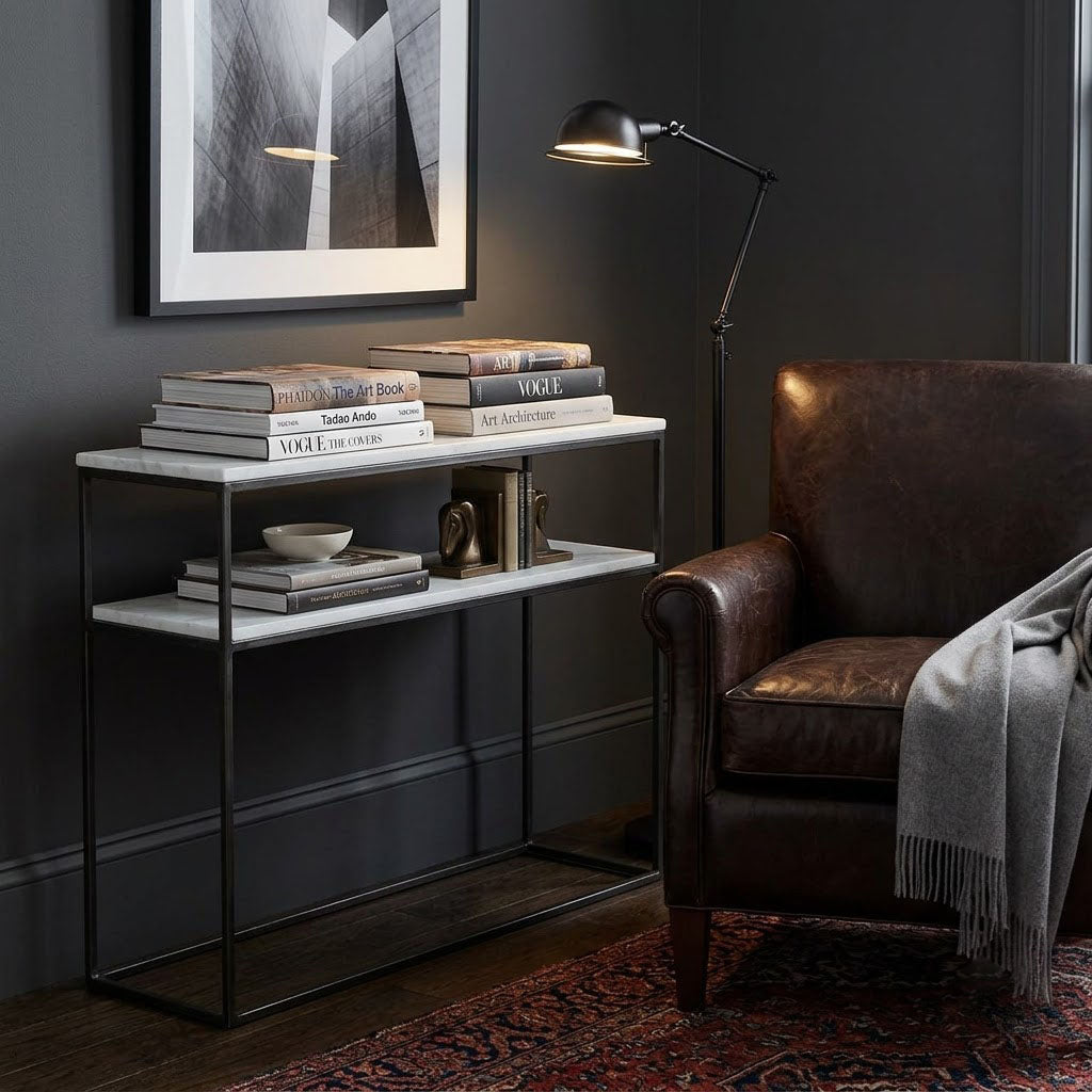 Keywest Marble Top Console Table