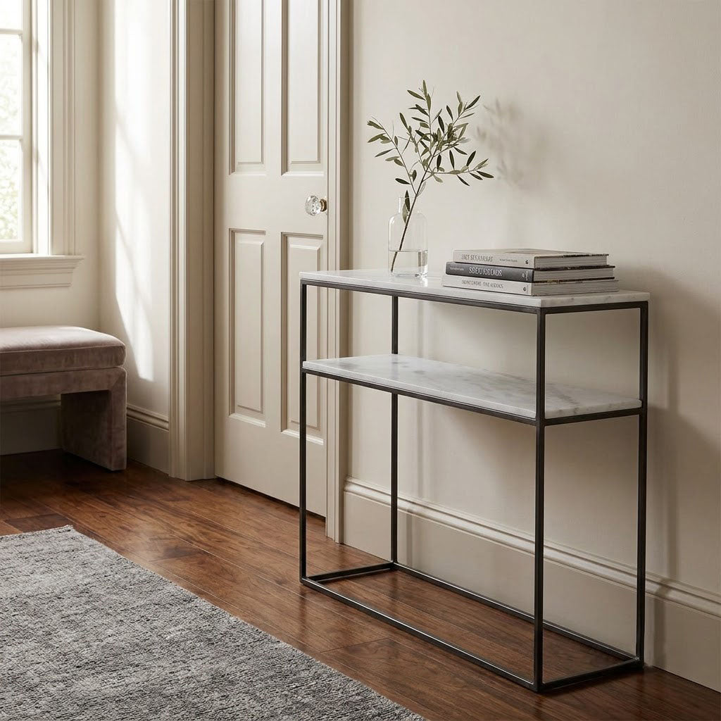 Keywest Marble Top Console Table