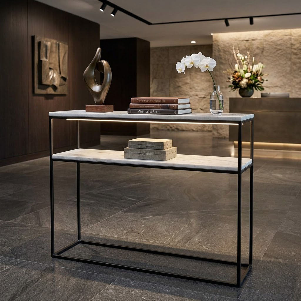 Keywest Marble Top Console Table
