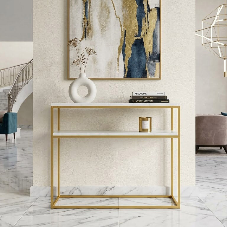 Keywest Marble Top Console Table