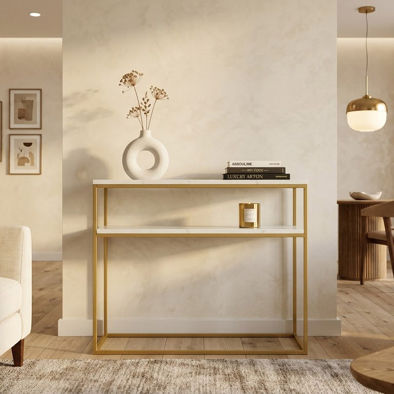 Keywest Marble Top Console Table