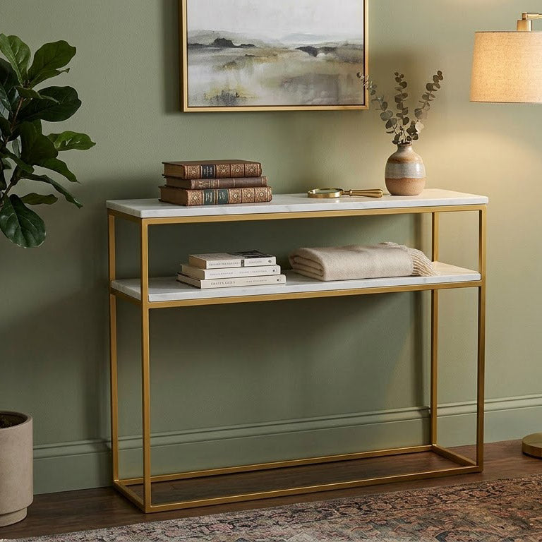 Keywest Marble Top Console Table