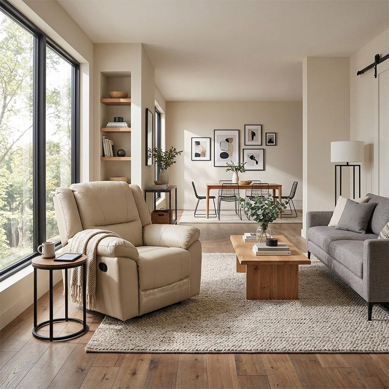 Las Vegas Leather Reclining Armchair