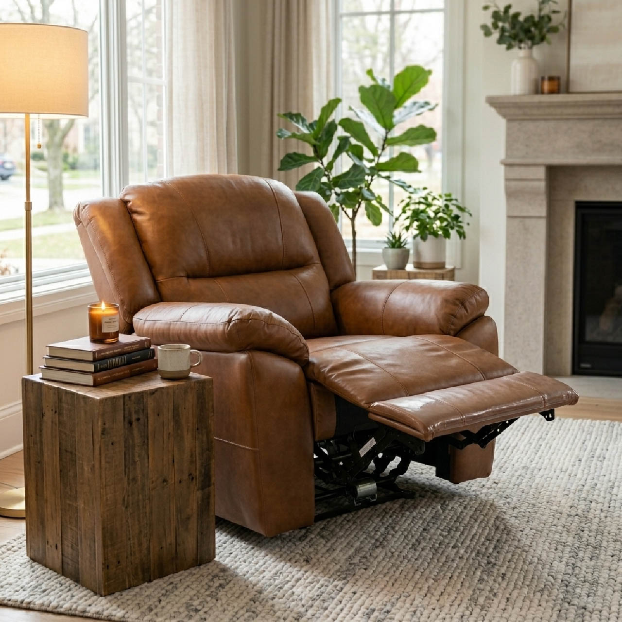 Las Vegas Leather Reclining Armchair