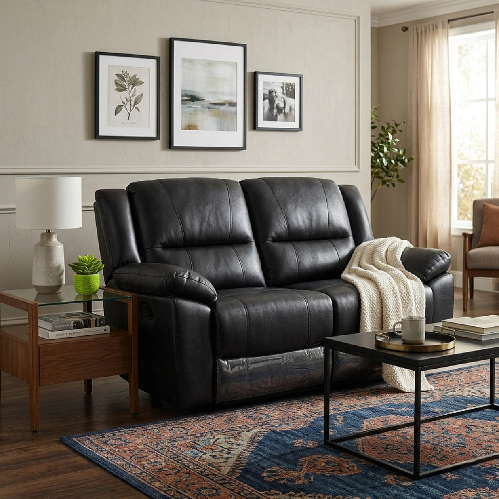 Las Vegas Leather Reclining Loveseat