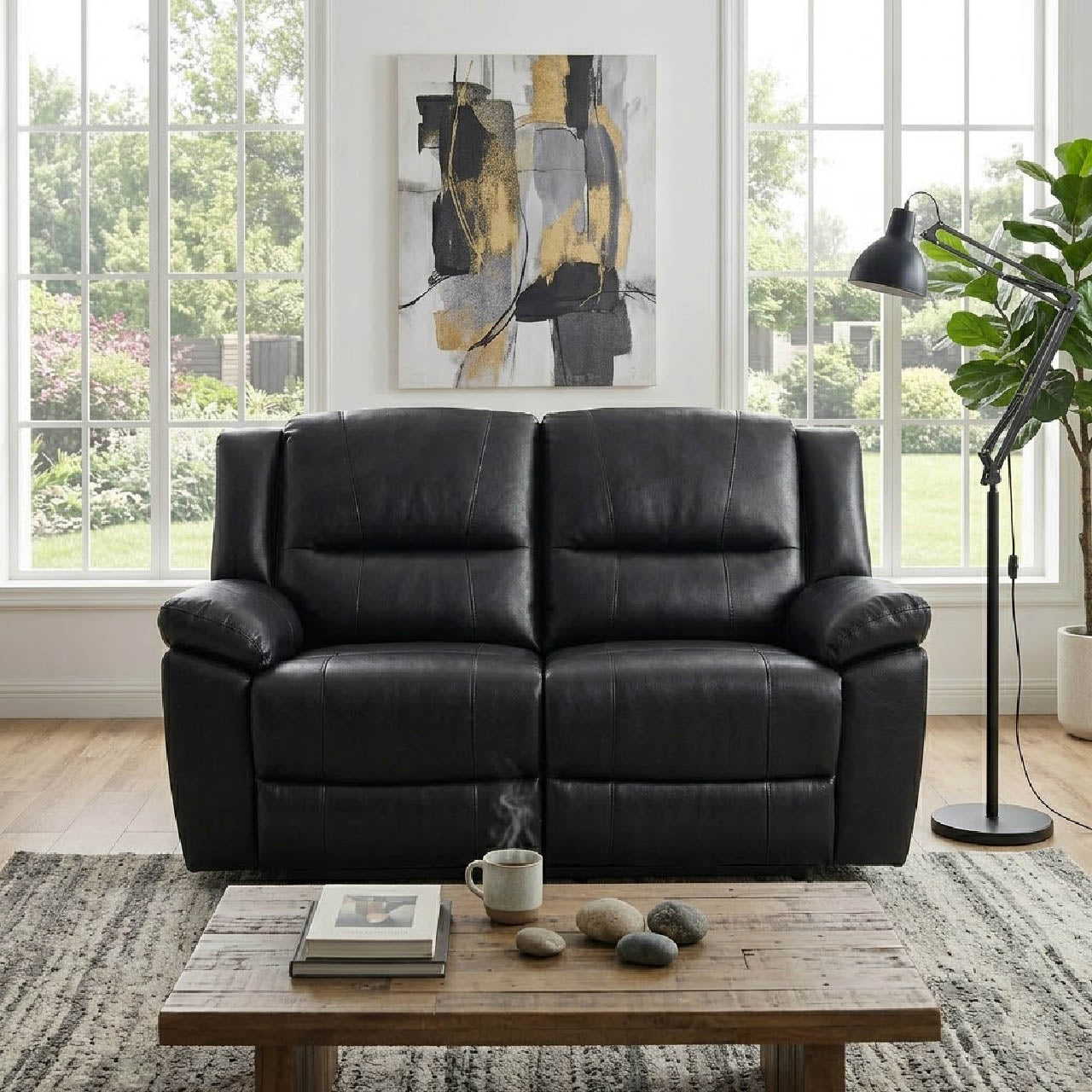 Las Vegas Leather Reclining Loveseat