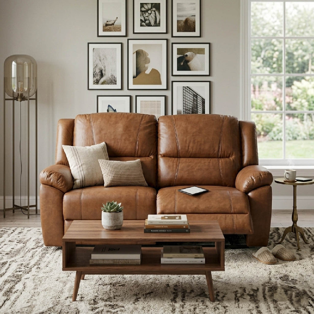 Las Vegas Leather Reclining Loveseat