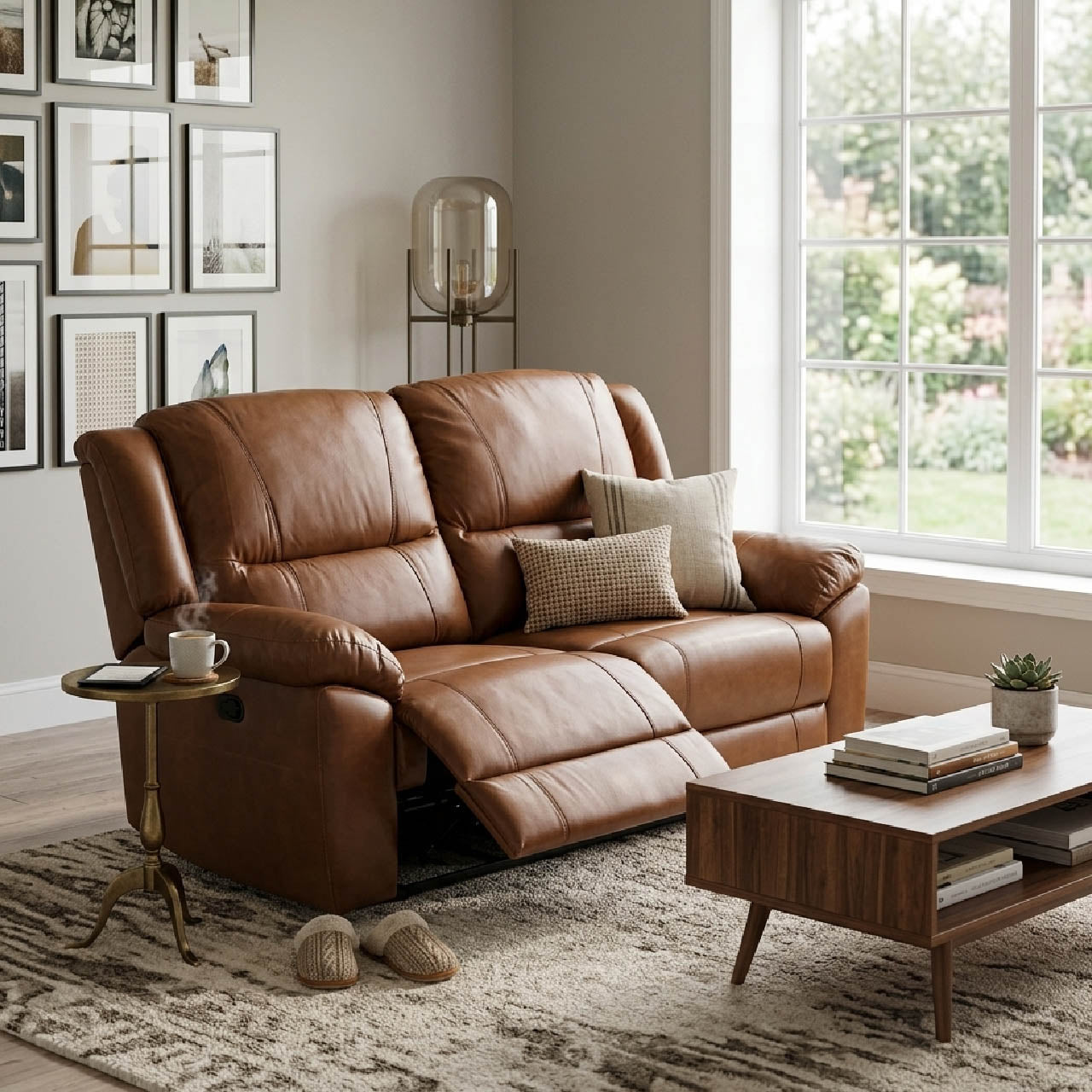 Las Vegas Leather Reclining Loveseat