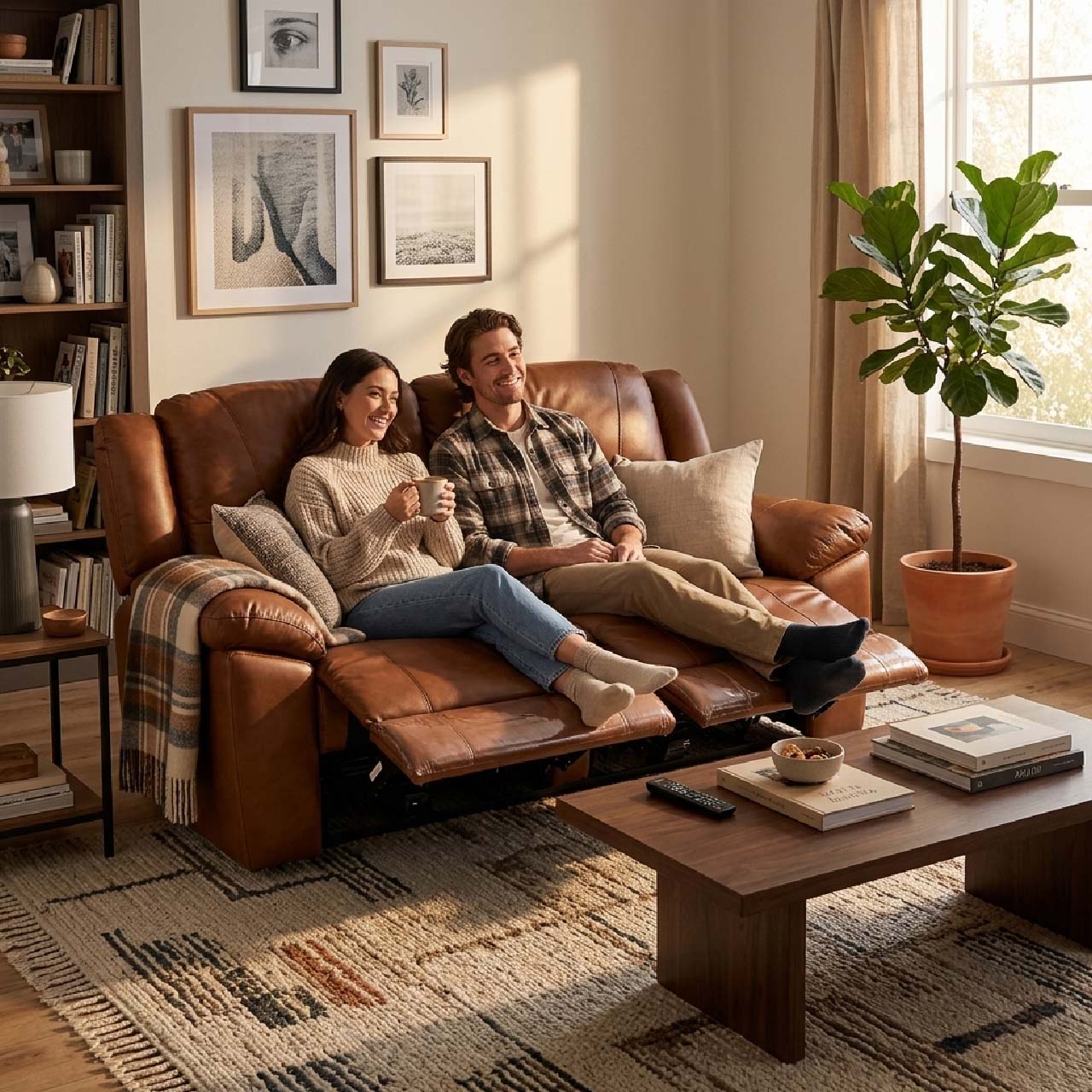 Las Vegas Leather Reclining Loveseat