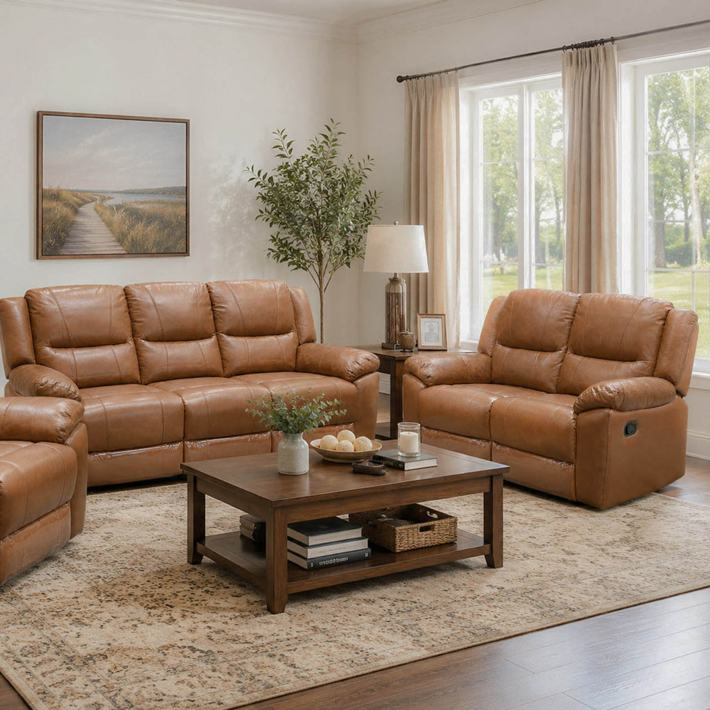 Las Vegas Leather Reclining Loveseat