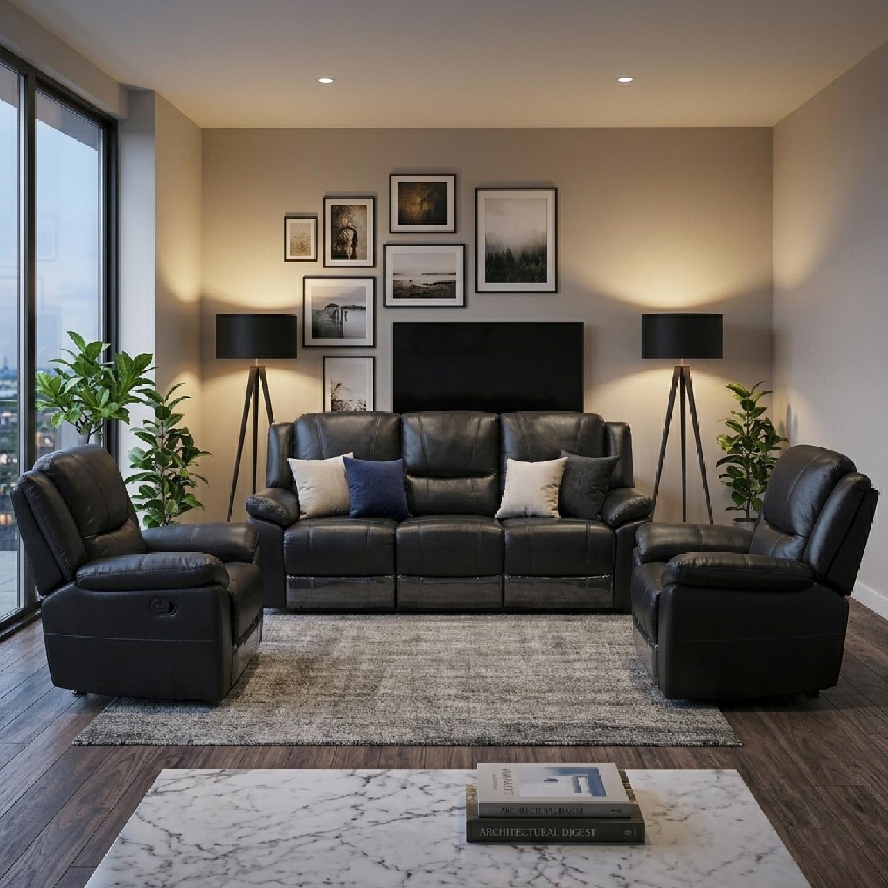 Las Vegas Leather Reclining Sofa