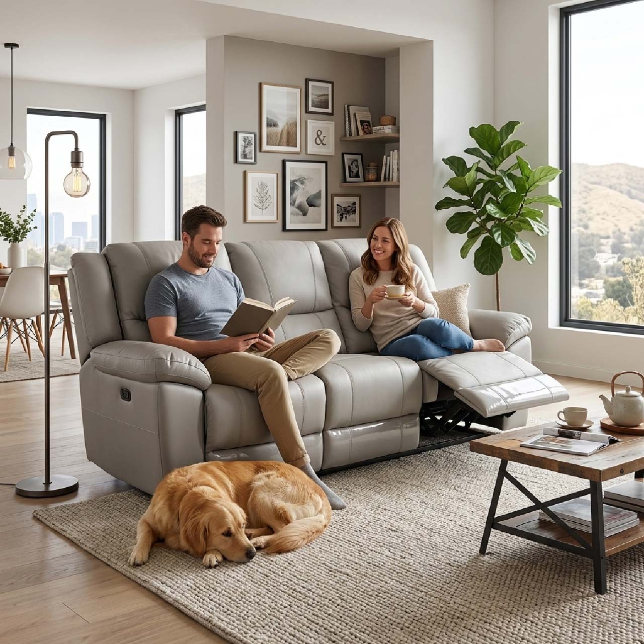 Las Vegas Leather Reclining Sofa