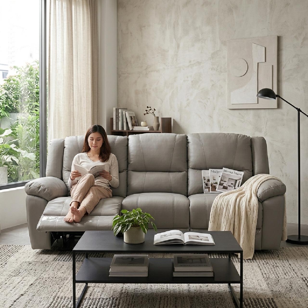 Las Vegas Leather Reclining Sofa