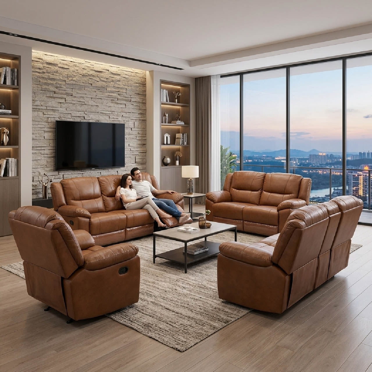 Las Vegas Leather Reclining Sofa
