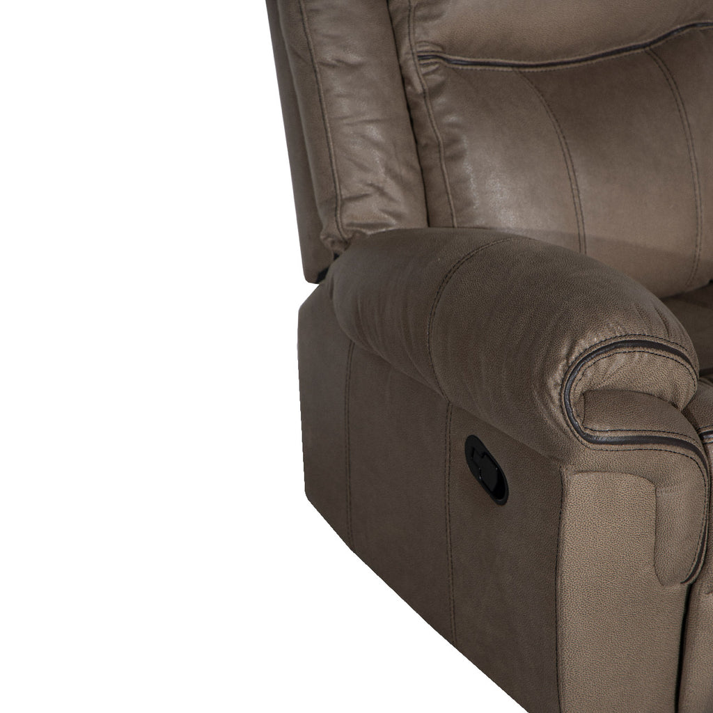 Lisboa Fabric Recliner and Rocking Arm Chair - Brown