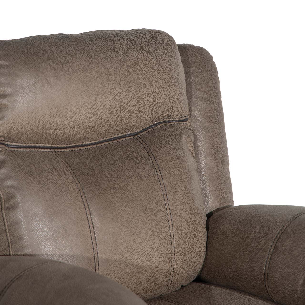 Lisboa Fabric Recliner and Rocking Arm Chair - Brown