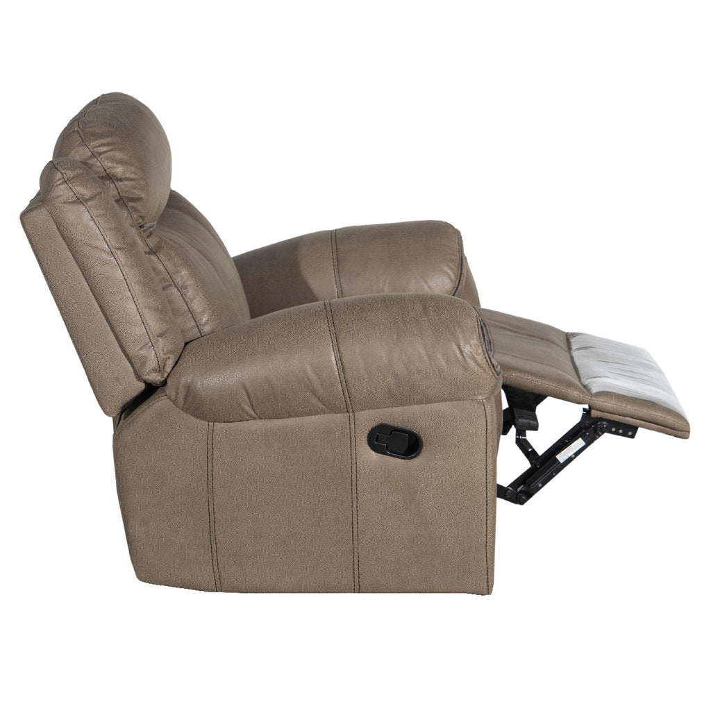 Lisboa Fabric Recliner and Rocking Arm Chair - Brown
