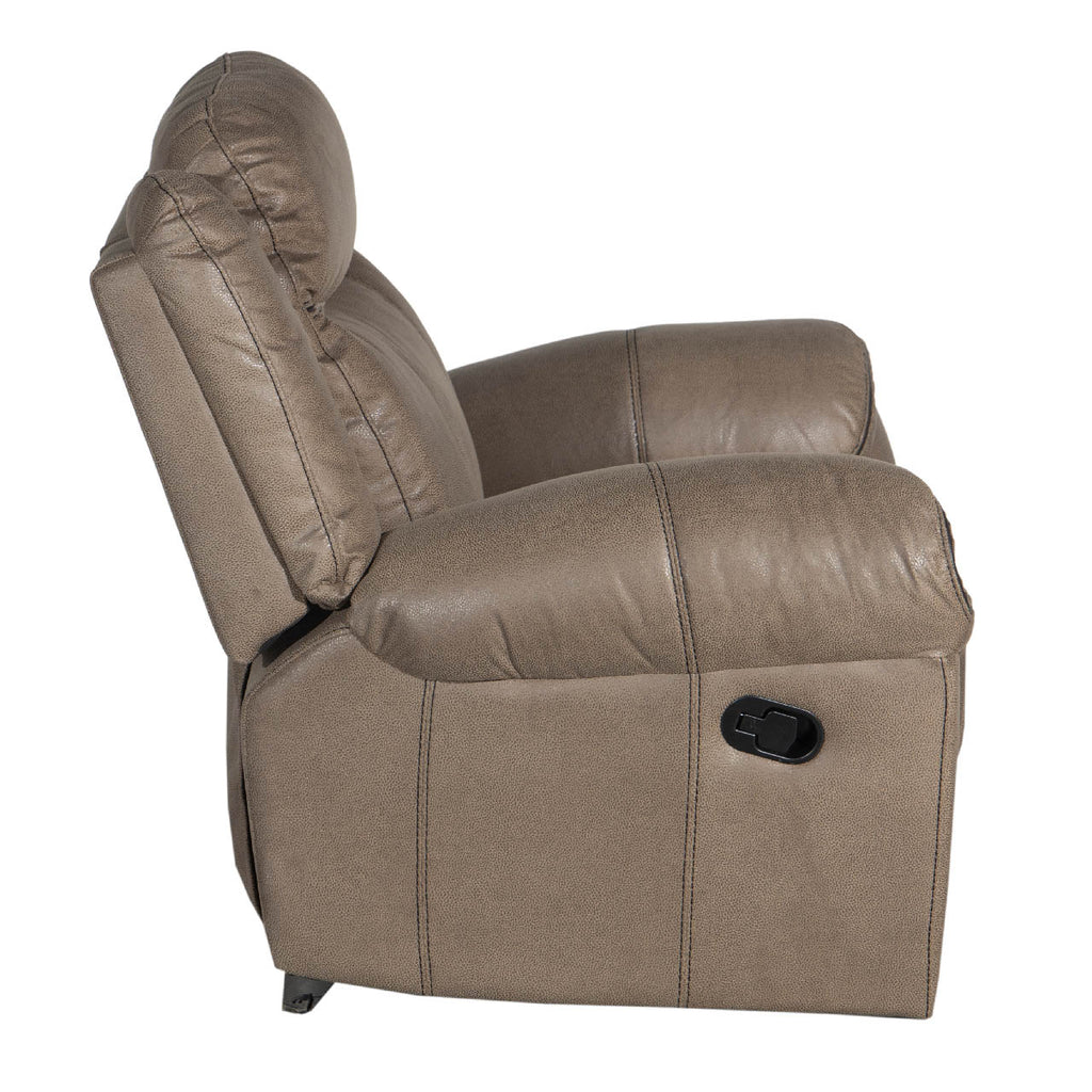 Lisboa Fabric Recliner and Rocking Arm Chair - Brown